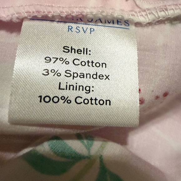 Draper James Pink Floral Midi Collared Puffed Sleeve Dress No belt Cotton Blend - Picture 8 of 8